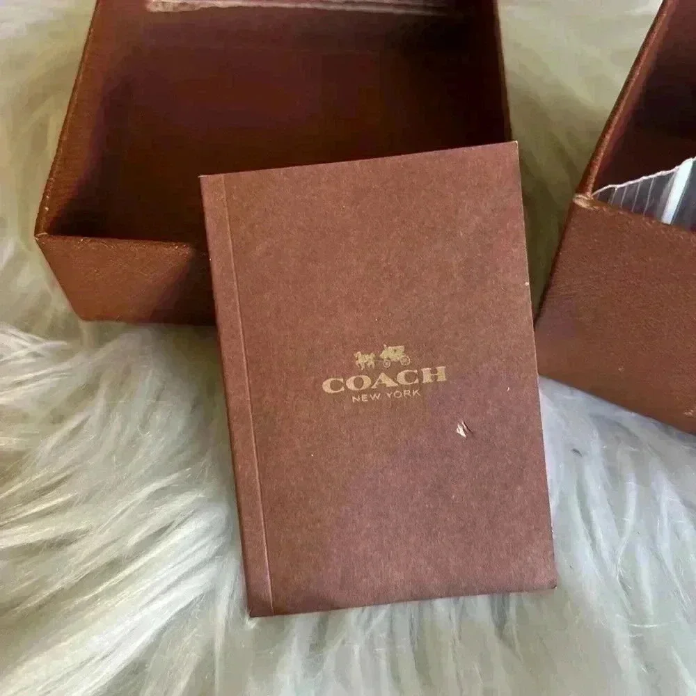 COACH BROWN WATCH GIFT BOX WITH WARRANTY/MANUAL BOOKLET
